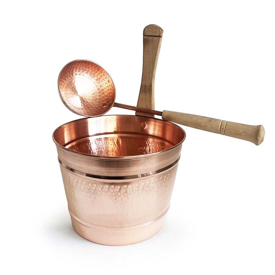 Sauna Spa Hamam Kovası ve Kepçe Takımı