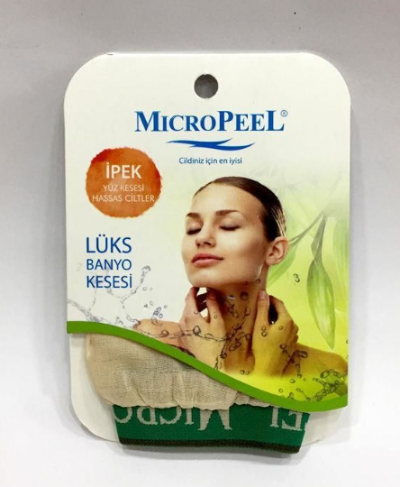 Micropeel İpek Kese Lüx Banyo Yüz Kesesi Hasas